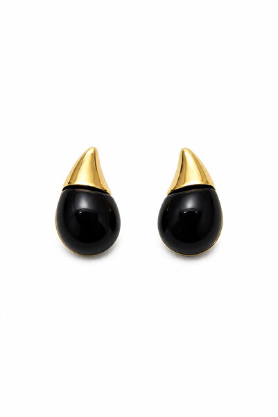 DEMOKAN Black Chunky Drop Earrings