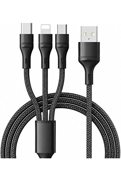 Generic 3 in 1 Charging Cable, Multi Charging Cable 2Pack 1.2M Fast Charging ...