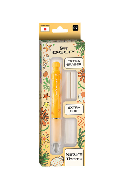 Serve Deep Versatil Kalem 07mm - Doğa Serisi - Yedekli Set (Grip ve Silgi)