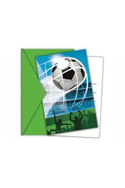 Godan Felicitari aniversare, set 6 bucati, tema fotbal, cu envelopa verde
