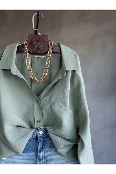 By Pakize Premium Düşük Omuzlu Oversize Gömlek