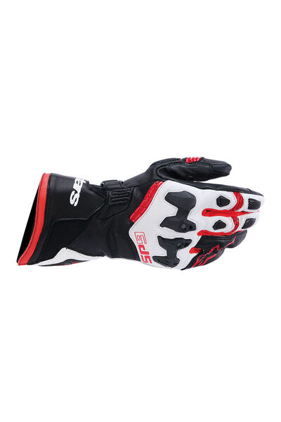 Alpinestars SP-9 Korumalı Motosiklet Eldiveni Siyah Kırmızı Beyaz