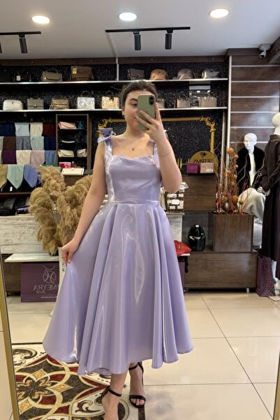 HÜMEYRA BUTİK Shoulder Bowknot Det. Short Evening Dress