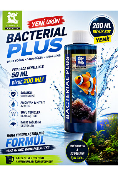 Nanbell Bacterial Plus 200 ml Yoğun Formül Akvaryum Bakteri Kültürü – Tatlı v...