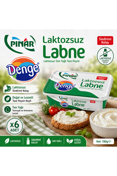 Pınar Laktozsuz Labne (180 g) x6 adet