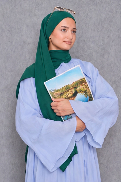 Şehr-i Şal İstanbul Women's Shawl Cotton-Like Non-Ironing Shawl 75X190 cm