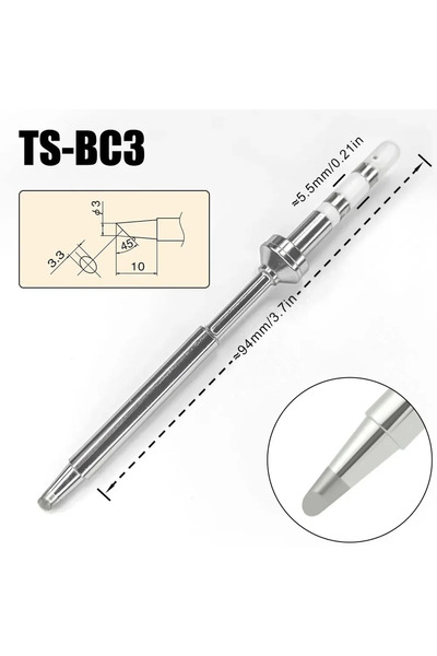 Choice3 1Pc TS-BC3 TS Series Pine64 TS100 TS101 Soldering Iron Tips Replaceme...