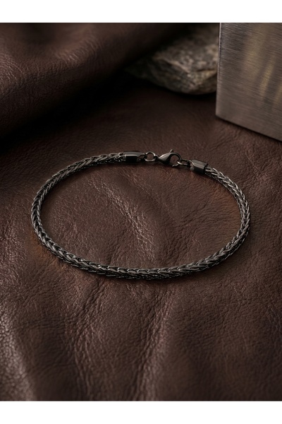 Parmas Design سوار هدية بسلسلة فولاذية على شكل ذيل الثعلب للرجال، مربع الشكل ...