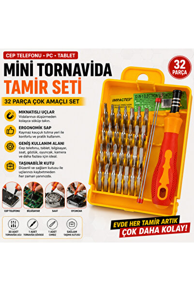 LOACANDLECO 32 Parça Hassas Tornavida Seti Cep Telefonu PC Tablet Saat Tamir ...