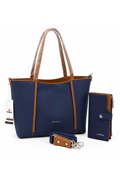 Just Polo Water Resistant Women's Large Bag and Wallet Set