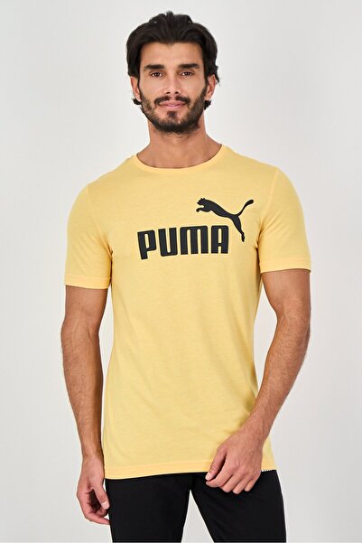 Puma Men Sportswear Fit Short Sleeve Outdoor T-Shirt, Mustard Yellow