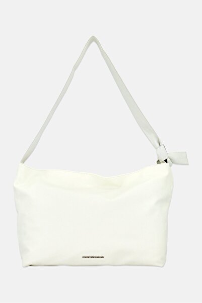 French Connection Women Brand Logo Shoulder Bag, White