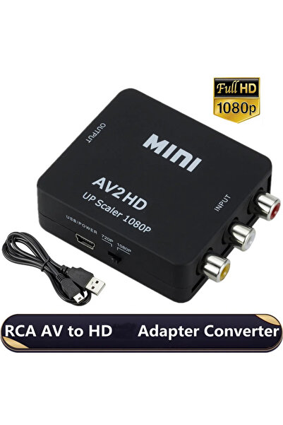 Choice محول RCA AV إلى HDMI متوافق مع صندوق فيديو AV/CVSB L/R بدقة HD 1080P 1...