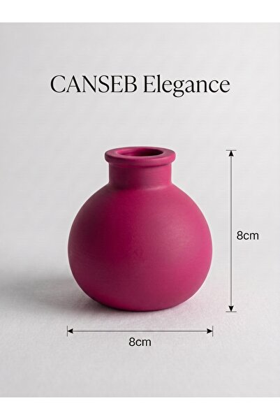 CANSEB Elegance فخمة - فوشيا - مزهرية صغيرة سمينة - 8x8 سم - صناعة يدوية مرسو...