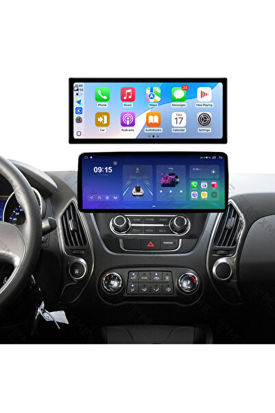 Carplayer شاشة أندرويد لهيونداي توسان مقاس 12 بوصة موديل 2011-2015 مع إطار بت...