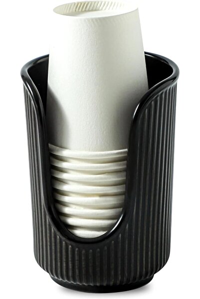 Arabest 2-Pack Ceramic Bathroom Cup Dispenser,Stylish Vertical Stripes,Dispos...