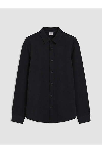 LC Waikiki Lcw Kids Black Dobby Boys' Shirt