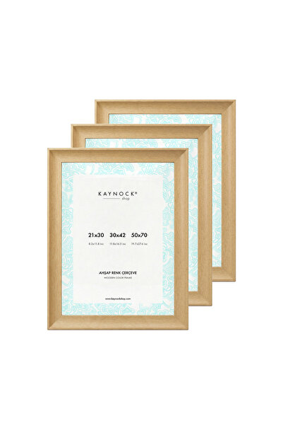 KAYNOCK Curved Oak Look Frame 21 X 30 - Set of 3