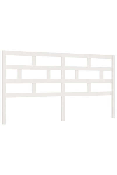 vidaxl Tăblie de pat, alb, 206x4x100 cm, lemn masiv de pin