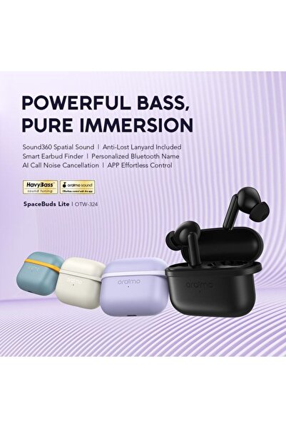 oraimo SpaceBuds Lite Sound 360 Anti-Lost True Wireless Earbuds OTW-324, Black