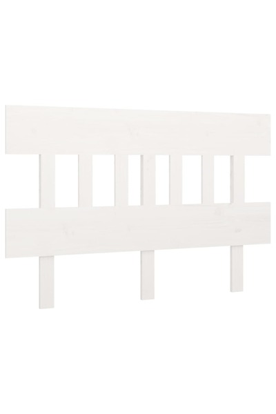 vidaxl Tăblie de pat, alb, 163,5x3x81 cm, lemn masiv de pin