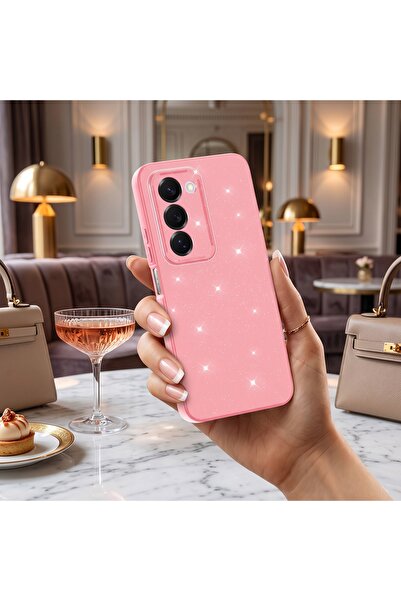 Hatreds Redmi 15 Uyumlu Simli Parlak Silikon Telefon Kılıfı Kamera Korumalı D...