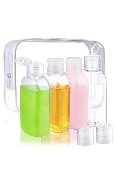 Arabest 4-Pack,100ml Clear Travel Bottles Kit with Bag,Portable Refillable Co...
