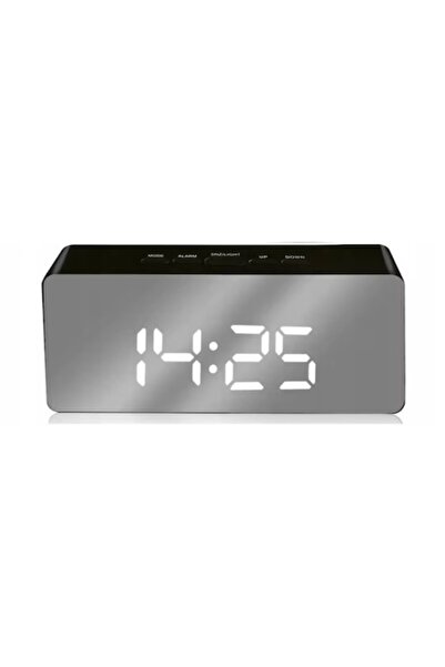 varioshop ®   Ceas digital cu oglindă LED, Afișaj dată, oră, temperatură, Ala...