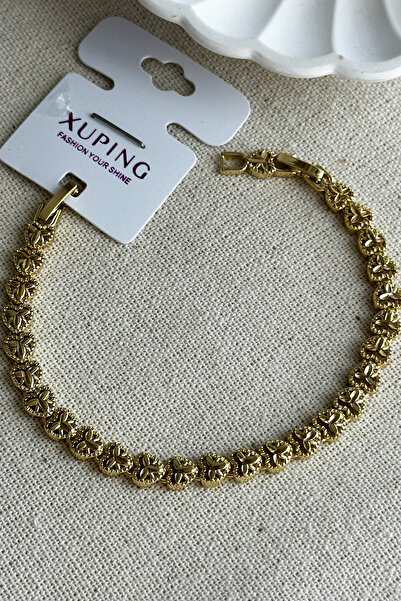 Modacaprea Xuping 14K Kalp Model Zincir Kadın Bileklik 17+2 cm | Kararmaz Kad...