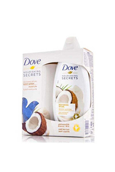 Dove غسول الجسم المرطب بزيت جوز الهند وحليب اللوز - جل استحمام مغذي