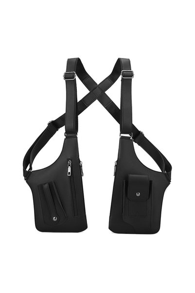 Damee Threads Anti-Theft Bag with Double Shoulder Armpit Bag, Underarm Strap Wallet Pocket Holster Phone Leisure Double Shoulder Pouch for Men