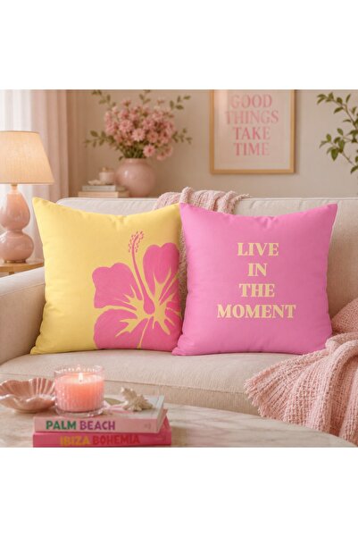 Piloji Decorative Throw Pillow Cover 43X43 cm Floral Pattern Modern Sofa Cush...