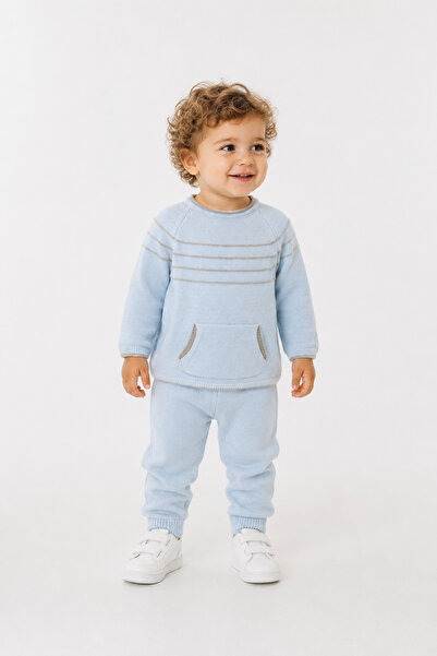 Babyhola Boy's Winter Knitwear Set with Kangaroo Pockets