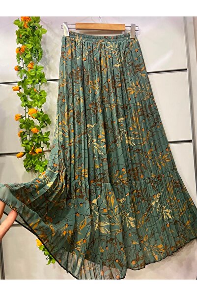 edu collection Patterned chiffon skirt lined