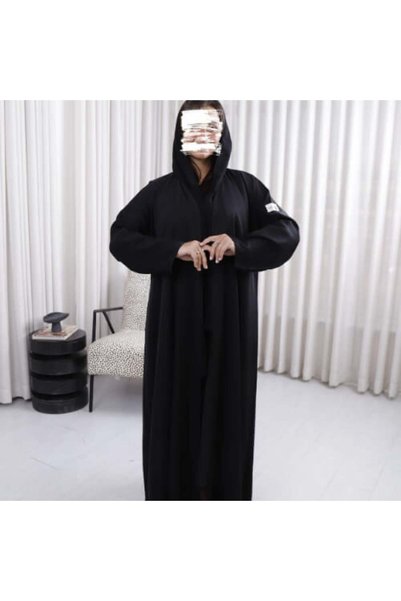 Anaqa Abaya Plain Formal Linen Abaya