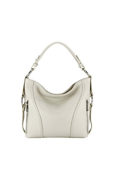 MADE İN ITALY Medium bag made of leather 8931 124 Cream