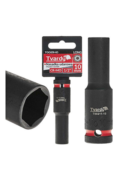Tvardy Cheie tubulară de impact lungă, 6 puncte, 1/2 ", 10 mm, Cr-Mo, T 00211-10