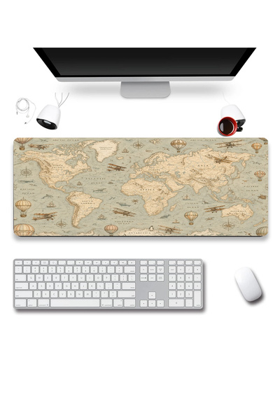 SonicTouch Keyboard Mousepad 40X90Cm Atlas Journey Seamless Smooth Liquid-Pro...