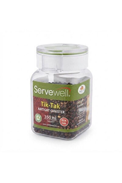 Servewell Tik-Tak Airtight Canister 350 ml - Square