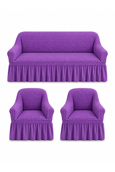 delfin et Huse Elastice Creponate pentru Canapea 3 Locuri + 2 Fotolii, Univer...