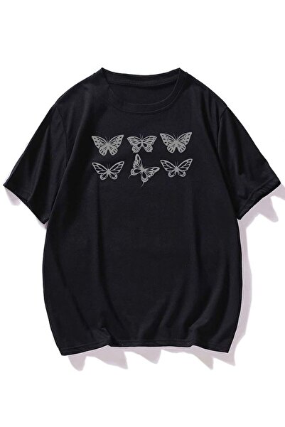 classy moda Unisex Colorful Oversize Printed T-Shirt Streetwear Comfortable F...