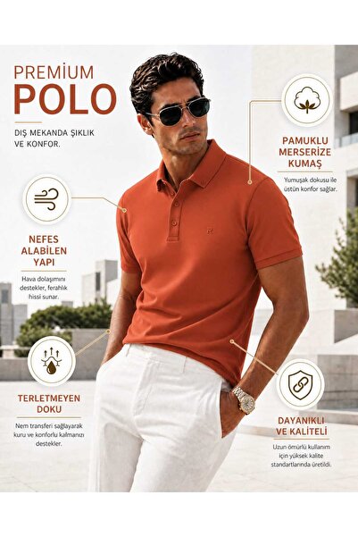 LUXIC CORE Men's Premium Polo Collar Regular Casual T-Shirt