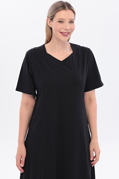 Nehir tekstil Pentagonal Collar Piece Stitched Half Sleeve Plus Size Cotton C...