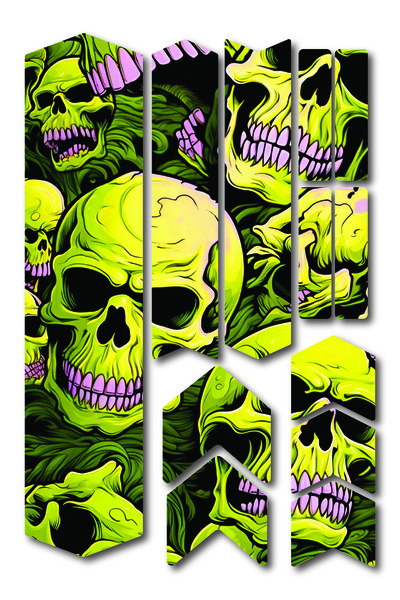 ca kay bu Skull Bisiklet Sticker Seti – Kuru Kafa Etiket