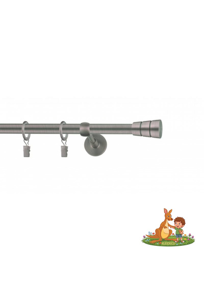 KLEIDECO Galerie simpla perdea ALASKA, Metal, Diametru 19 mm, Capete SITKA, 4...