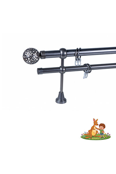 KLEIDECO Galerie dubla perdea BRAZILIA, Metal, Diametru 25 mm, Capete FORTALE...