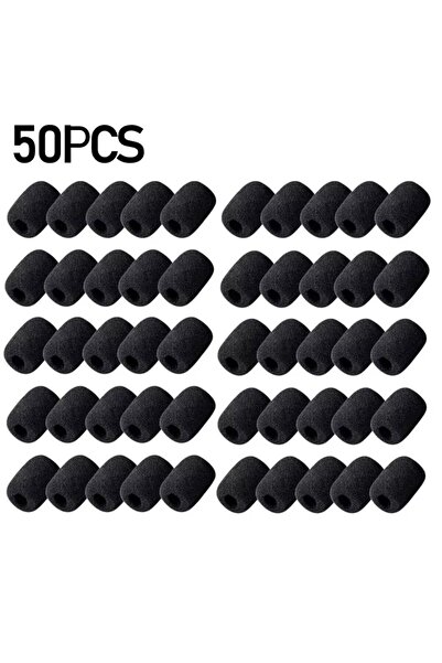 Choice3 50pcs 10-100PCS Universal Black Mini Mic Cover Foam Headset Microphon...