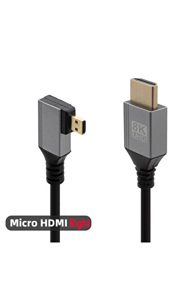 Choice51 كابل BSN 2 متر MicroHD متوافق مع HDMI صغير/مايكرو، يدعم 8K UHD، بزاو...