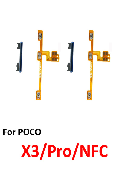 Choice8 Blue Flex Cable x2 For Poco Pocophone X3 NFC X3 Pro Volume Button Up ...