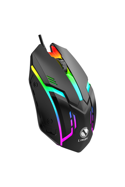 Choice black S1 Wired 3 Keys Mouse Colorful Lighting Gaming and Office For Mi...